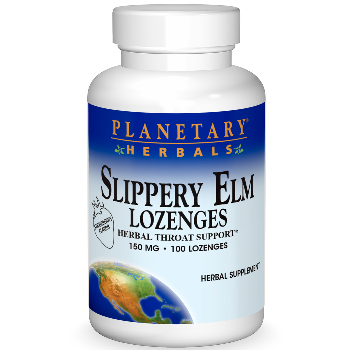 Slippery Elm Strawberry Lozenges 100 ct Curated Wellness