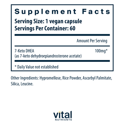 7-Keto DHEA 100 mg  Curated Wellness