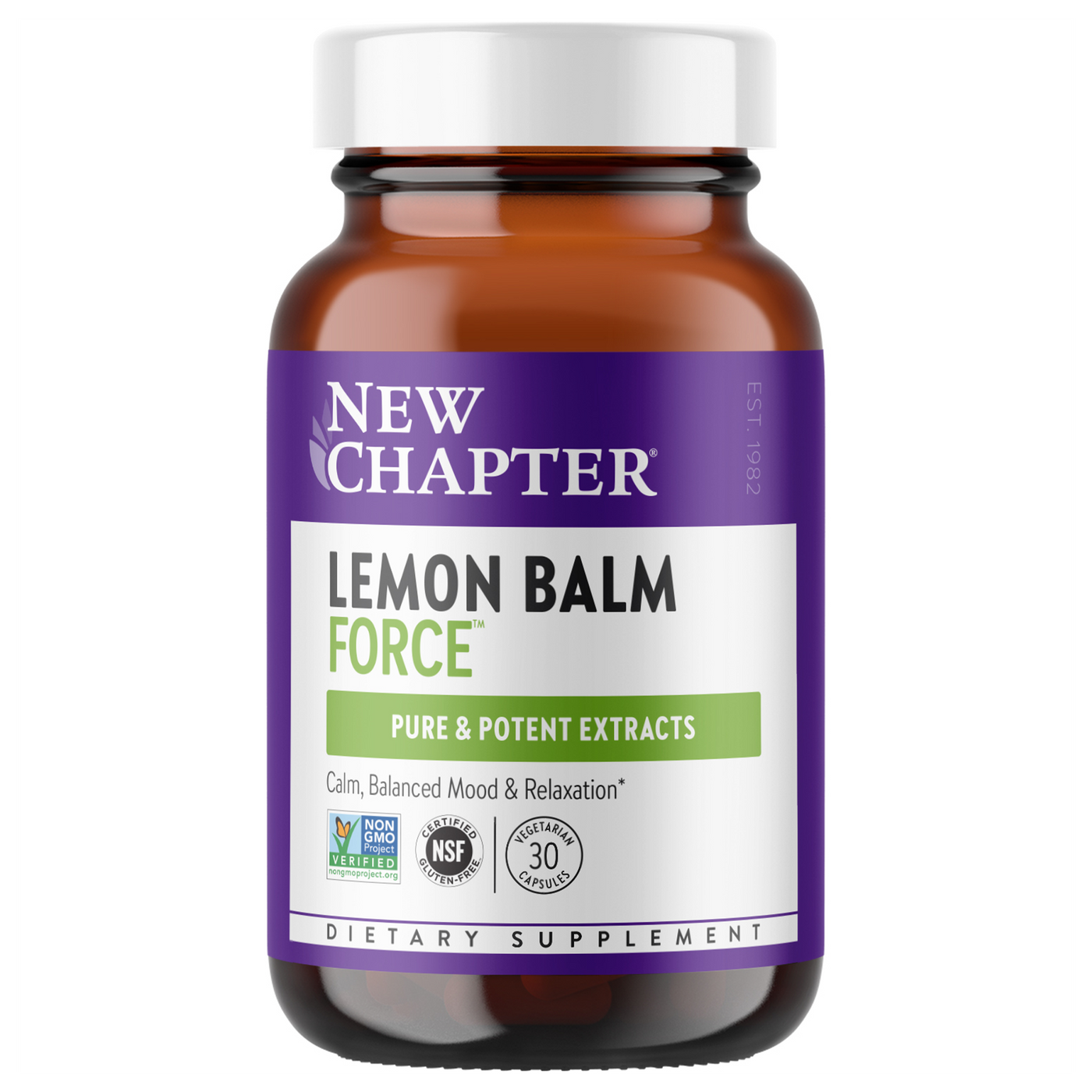 Lemon Balm Force 30 liquid vegcaps Curated Wellness