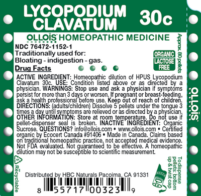 Lycopodium Clavatum 30c Pellets, 80ct Curated Wellness