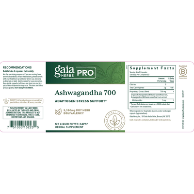 Ashwagandha 700 Phyto Caps 120 lvcaps Curated Wellness