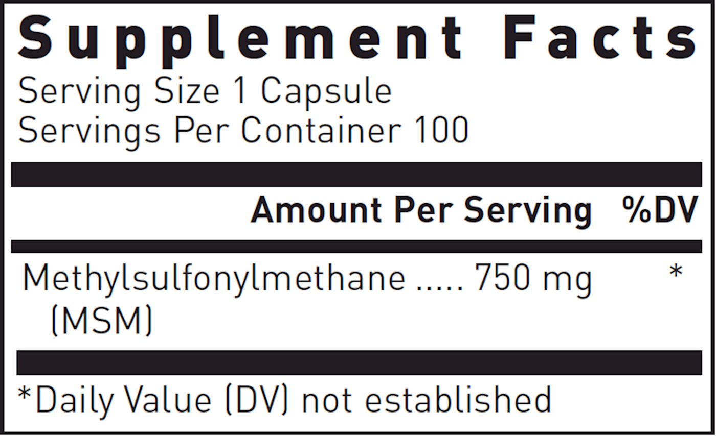 MSM Capsules Fundamental Sulfur  Curated Wellness