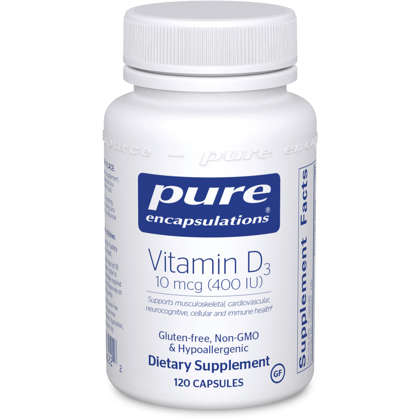 Vitamin D3 400 IU 120 vcaps Curated Wellness