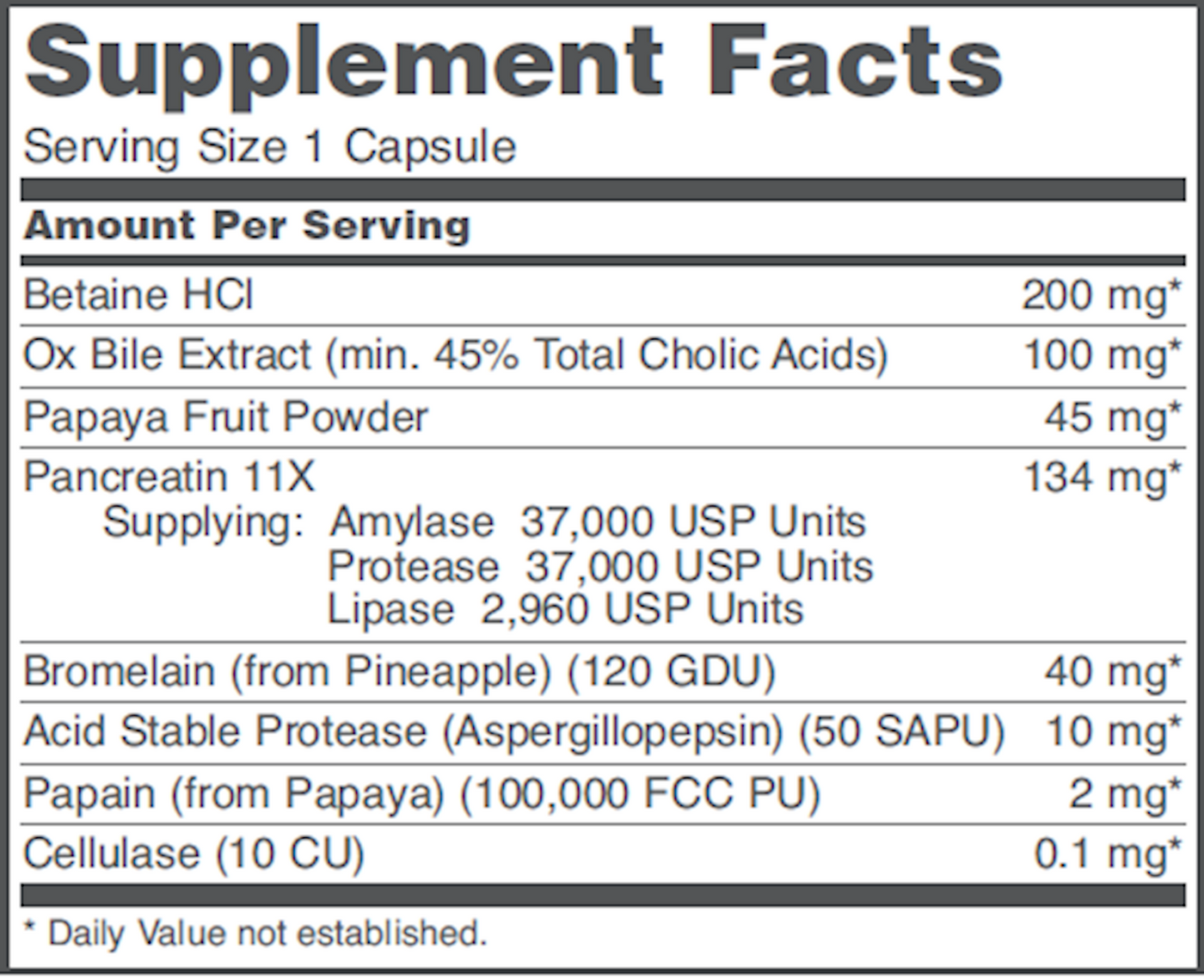 Enzymes-HCl  Curated Wellness