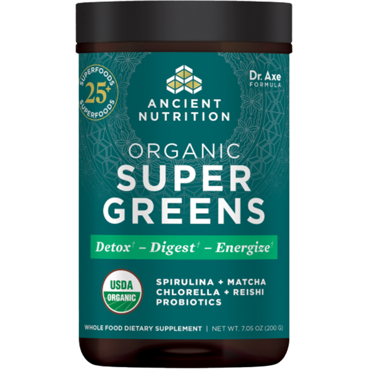 Organic SuperGreens Powder 25 serv Curated Wellness