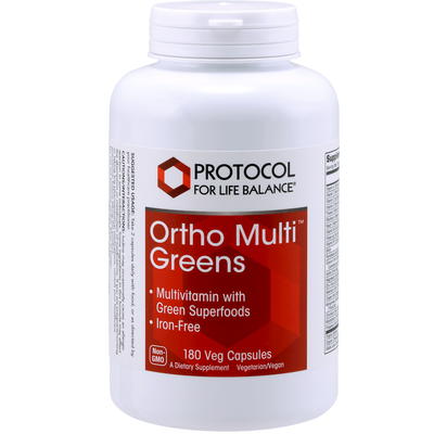 Ortho Multi Greens Iron-Free 180 vcaps Curated Wellness
