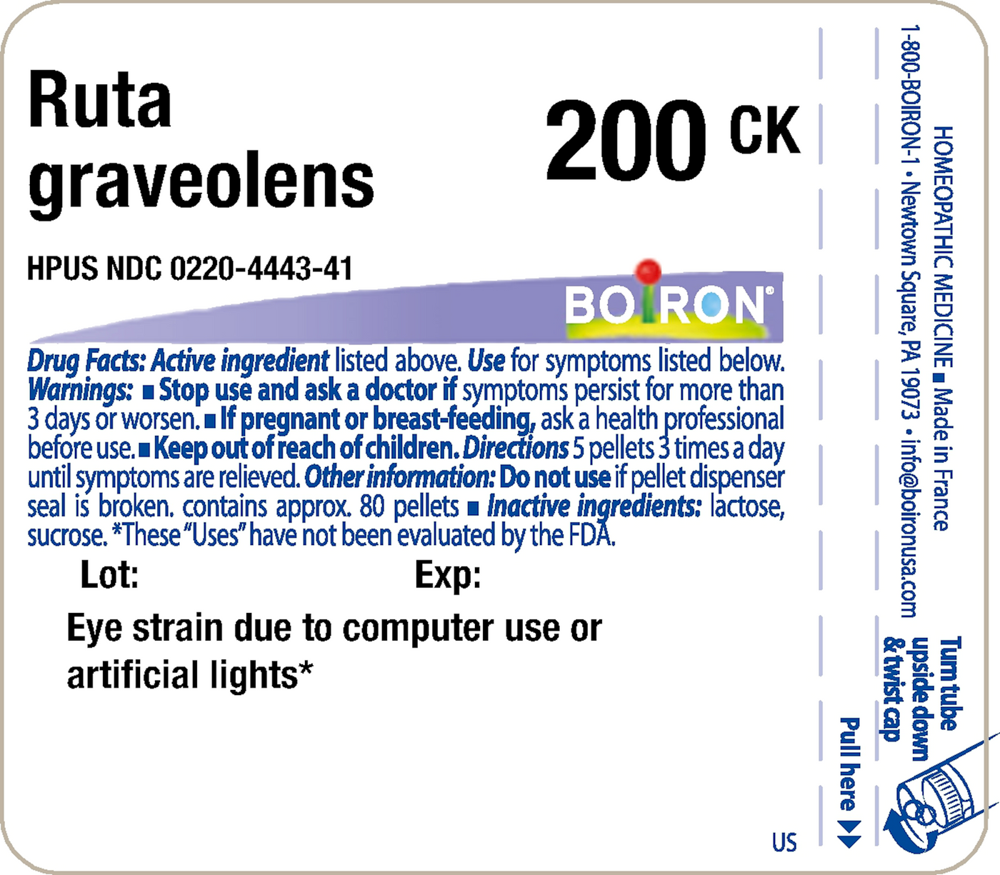 Ruta graveolens 200CK 80 plts Curated Wellness