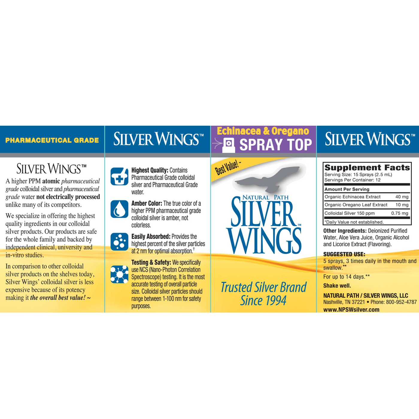 Colloidal Silver 150PPM  Spray Curated Wellness