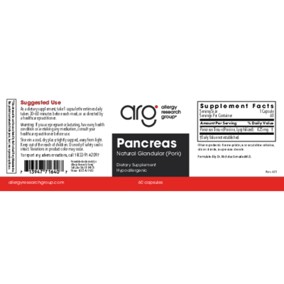 Pancreas Pork 425 mg 60 cap Curated Wellness