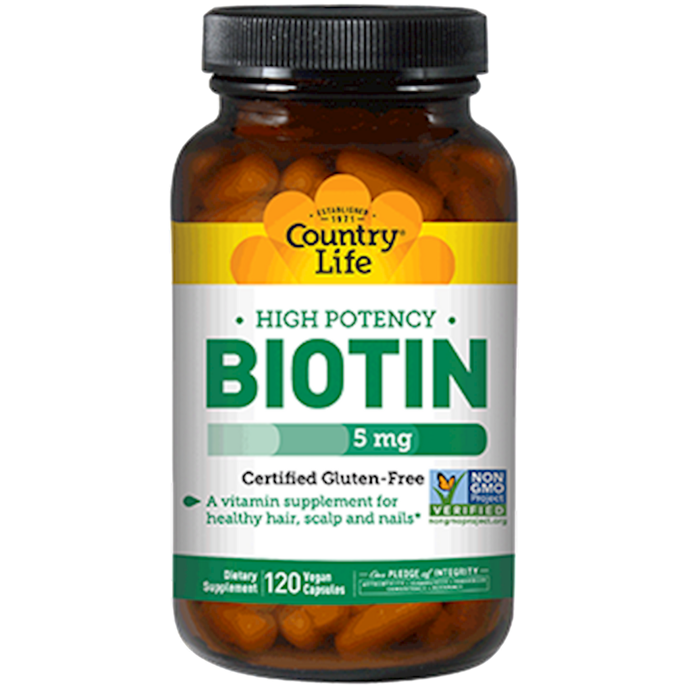 High Potency Biotin 5 mg  Curated Wellness