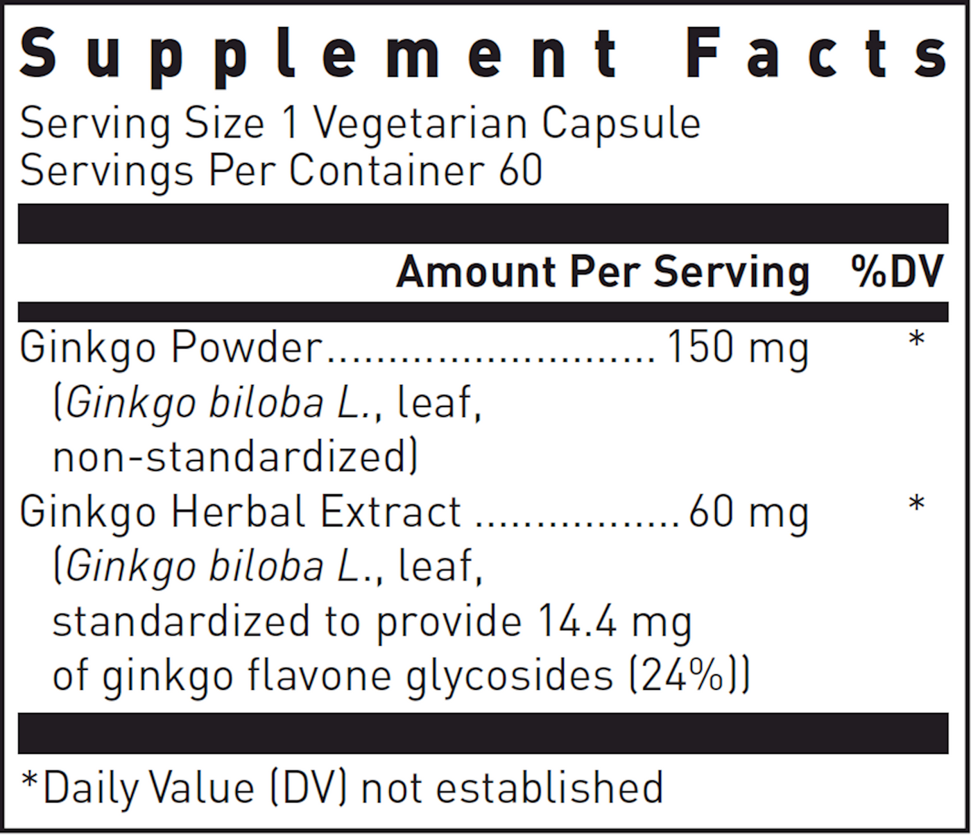 Ginkgo Biloba Max-V  Curated Wellness