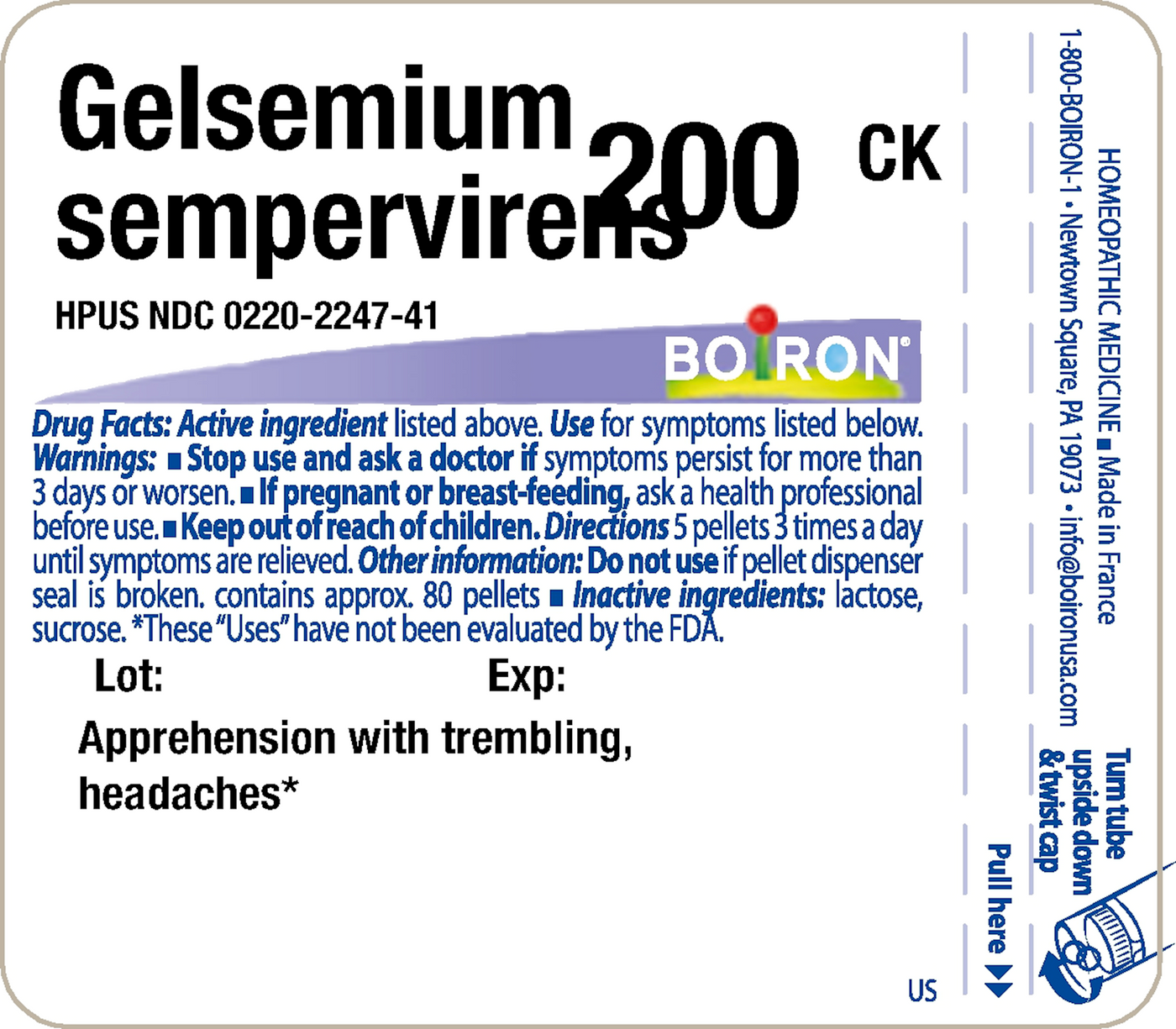 Gelsemium sempervirens 200CK 80 plts Curated Wellness
