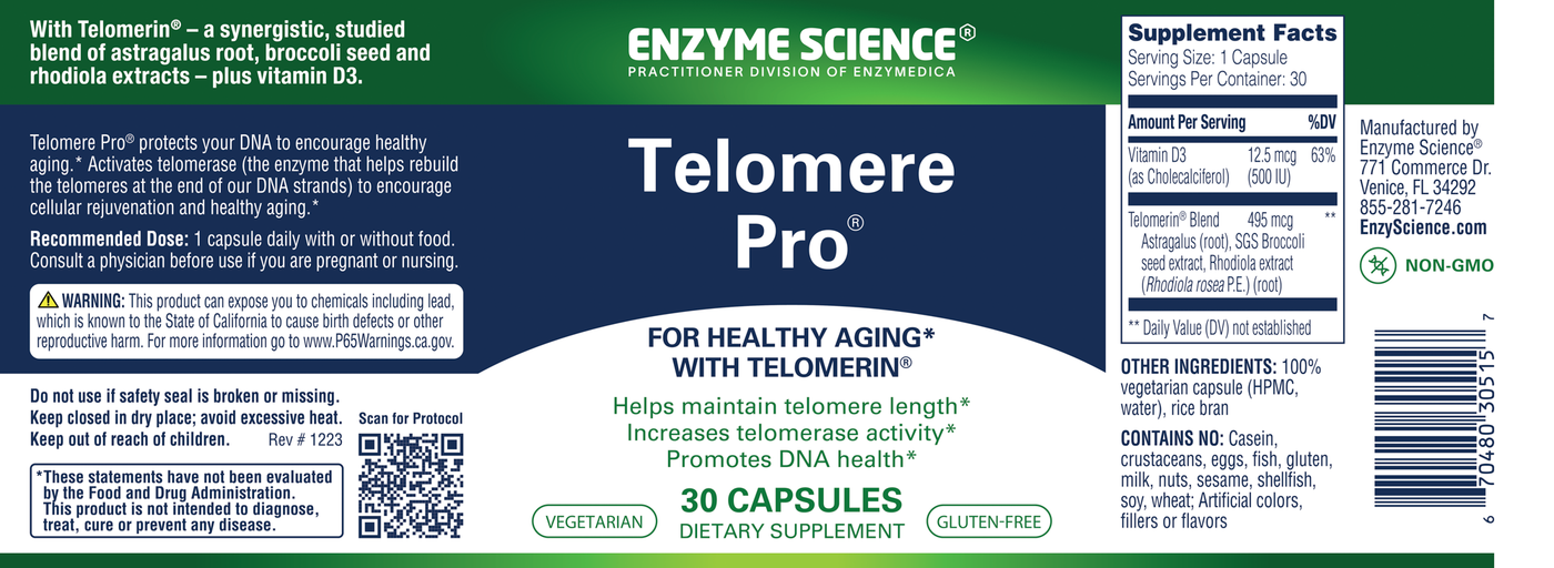 Telomere Pro 30 Capsules Curated Wellness