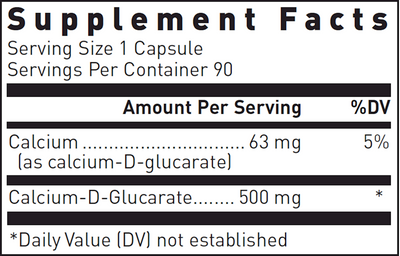 Calcium D-Glucarate 500 mg  Curated Wellness