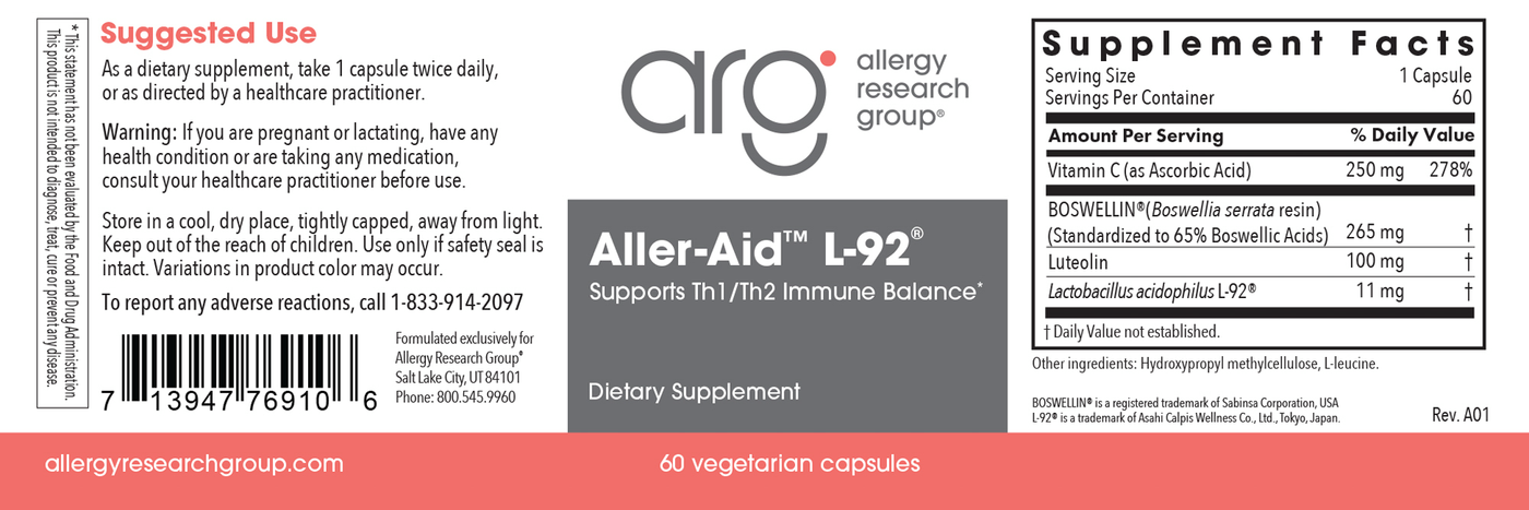 Aller-Aid L-92  Curated Wellness