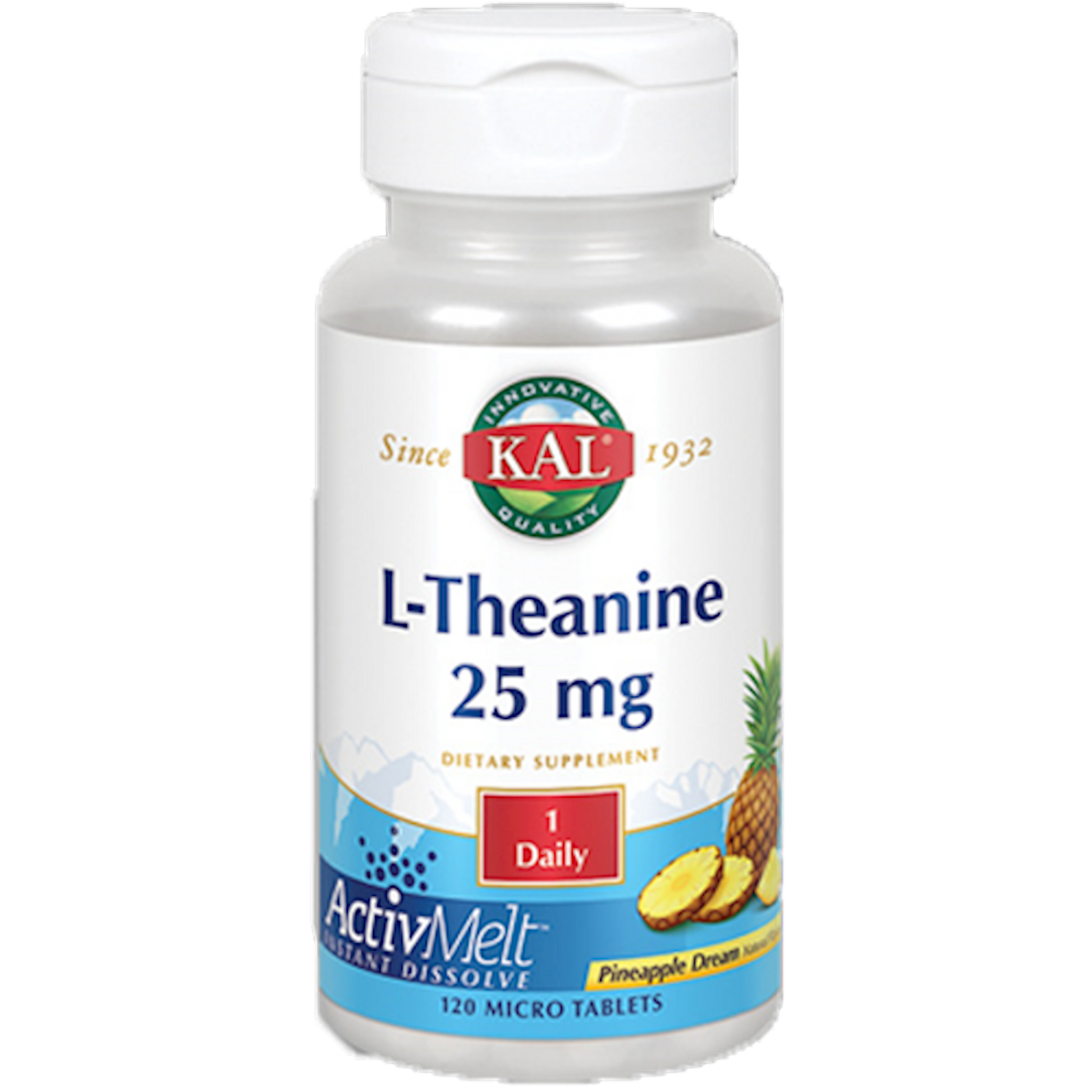 L-Theanine 25 mg Pineapple  Curated Wellness