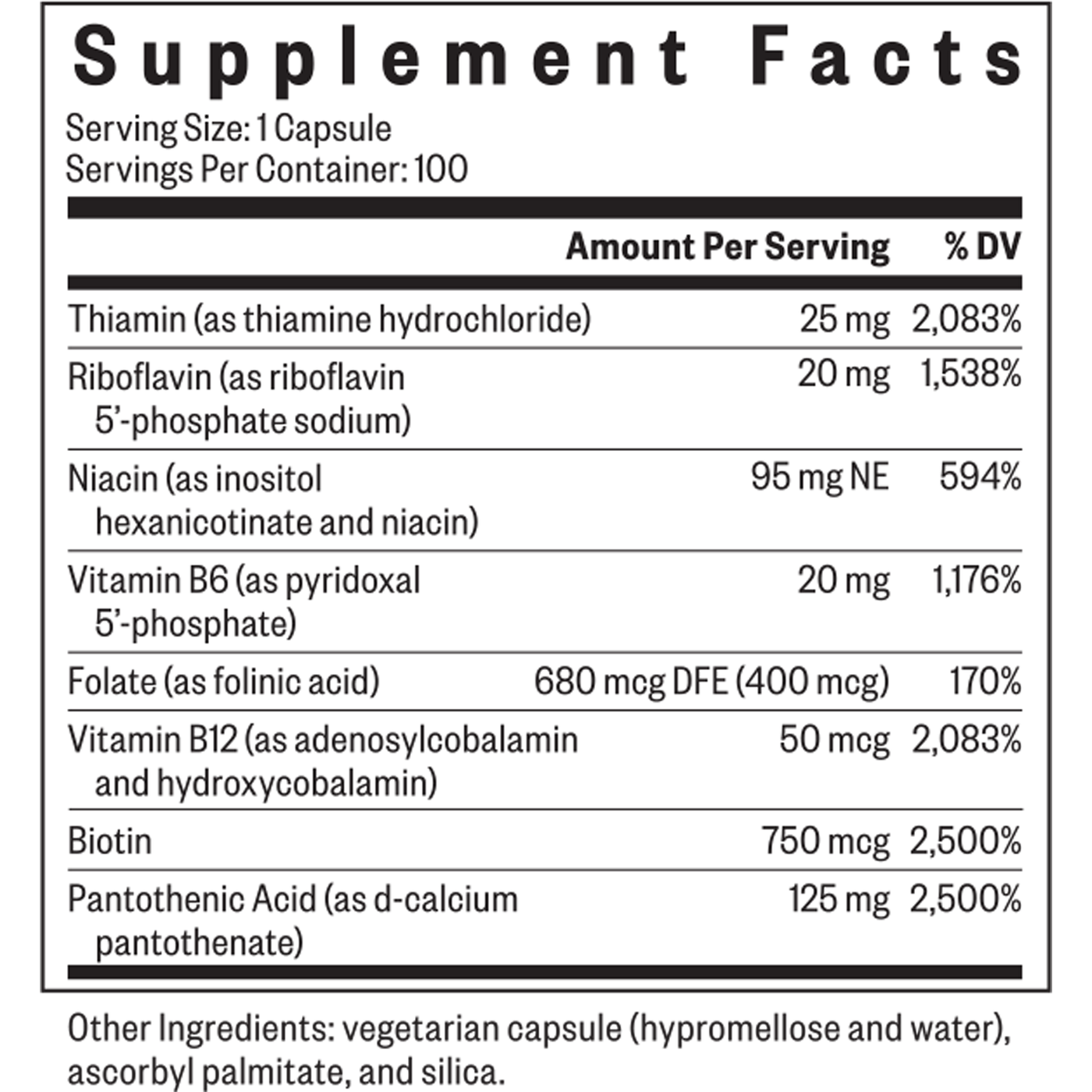 B Complex Plus Methyl-Free  Curated Wellness
