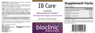 IB Care 60 Enteric Coated Softgels Curated Wellness