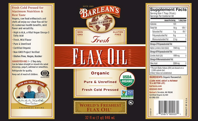 Fresh Flax Oil Organic  Curated Wellness