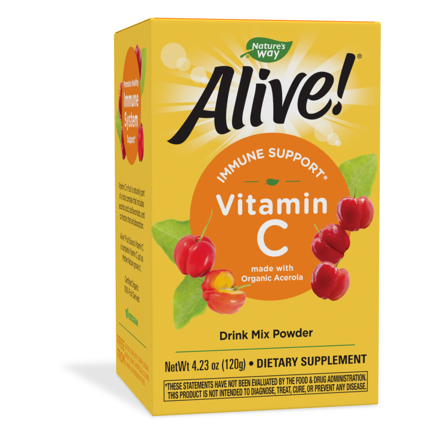 Alive! Organic Vitamin C Powder 120 g Curated Wellness