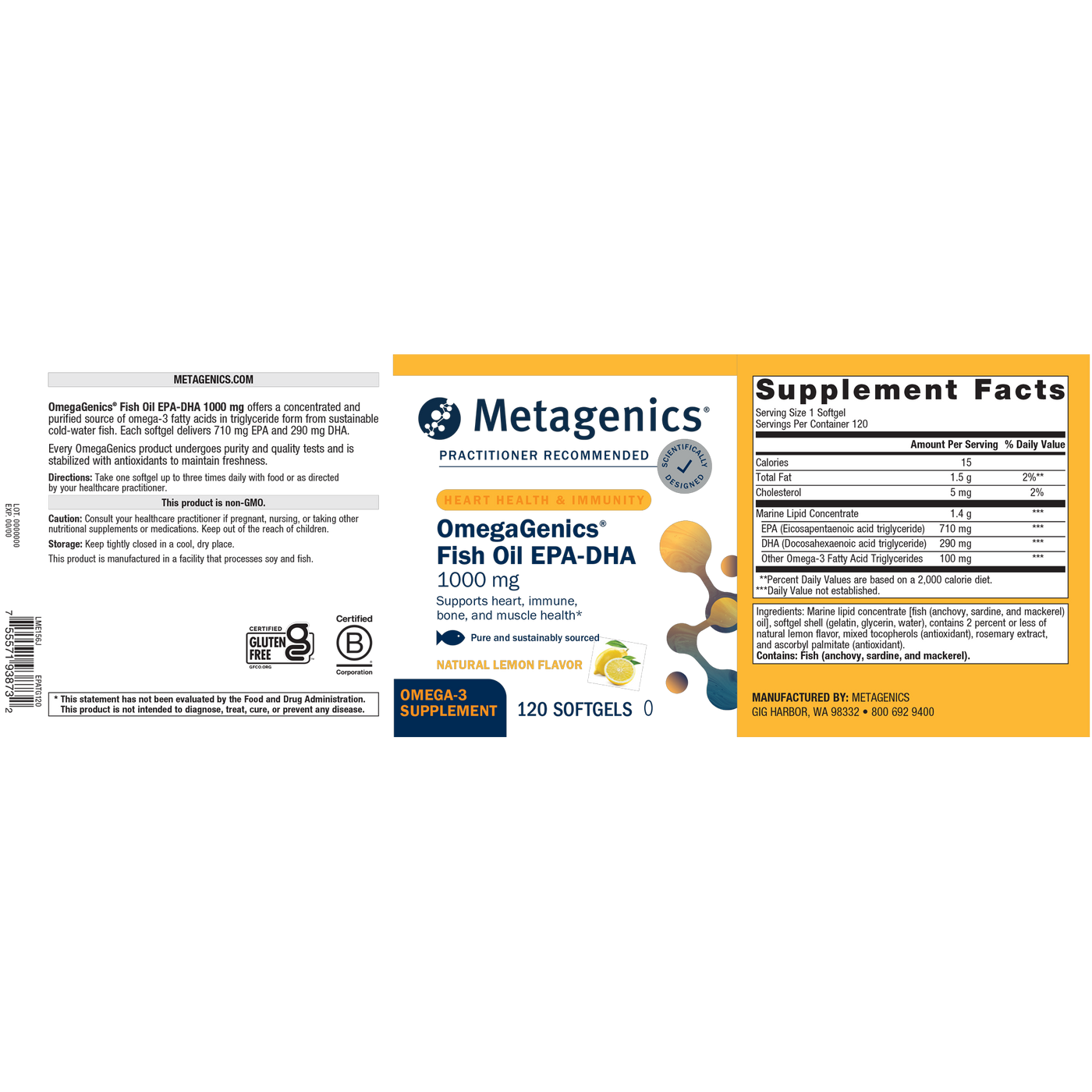 OmegaGenics EPA-DHA 1000  Curated Wellness