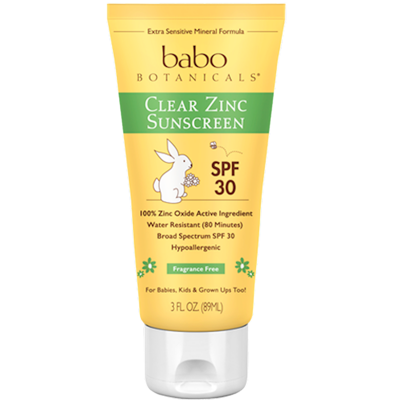 Clear Zinc Sunscreen Unscented  Curated Wellness