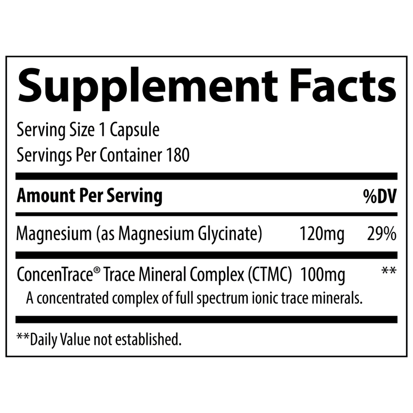 Magnesium Glycinate 90c Curated Wellness