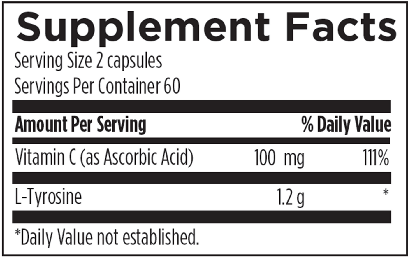 L-Tyrosine 120 vcaps Curated Wellness