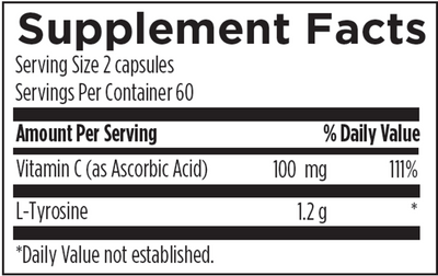 L-Tyrosine 120 vcaps Curated Wellness