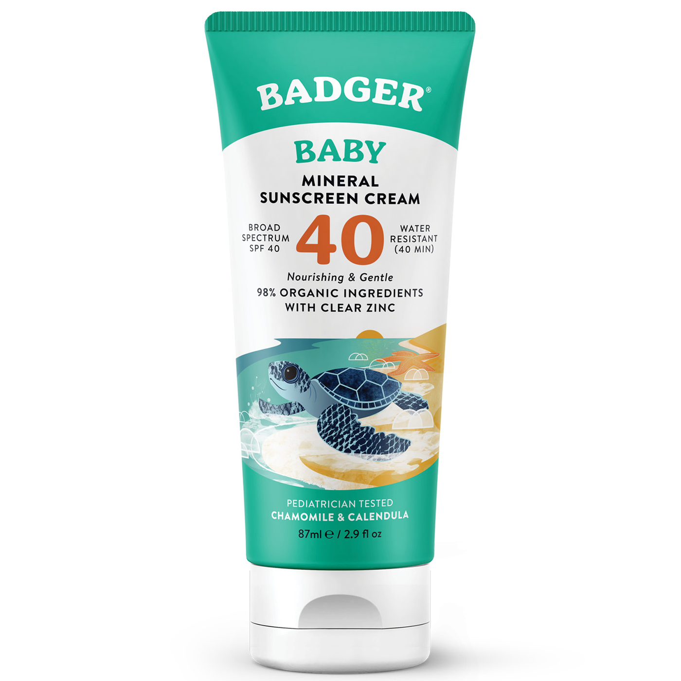 SPF 40 Baby Clear Zinc Sunsc Cream 2.9oz Curated Wellness