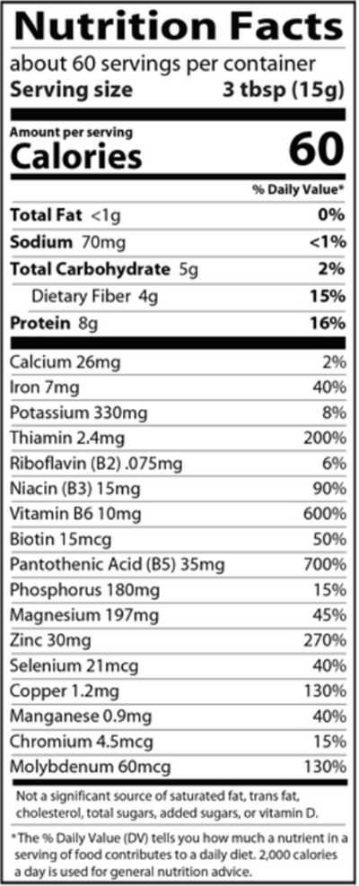 Nutritional Yeast Unfortified  Curated Wellness