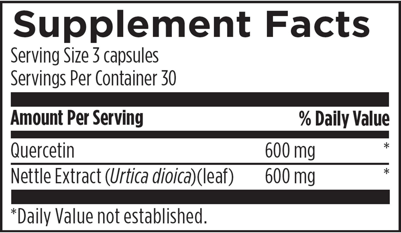 Quercetin + Nettles 90 caps Curated Wellness