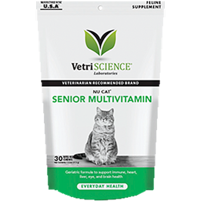 NuCat Senior Cat Multi 30 chew tabs Curated Wellness