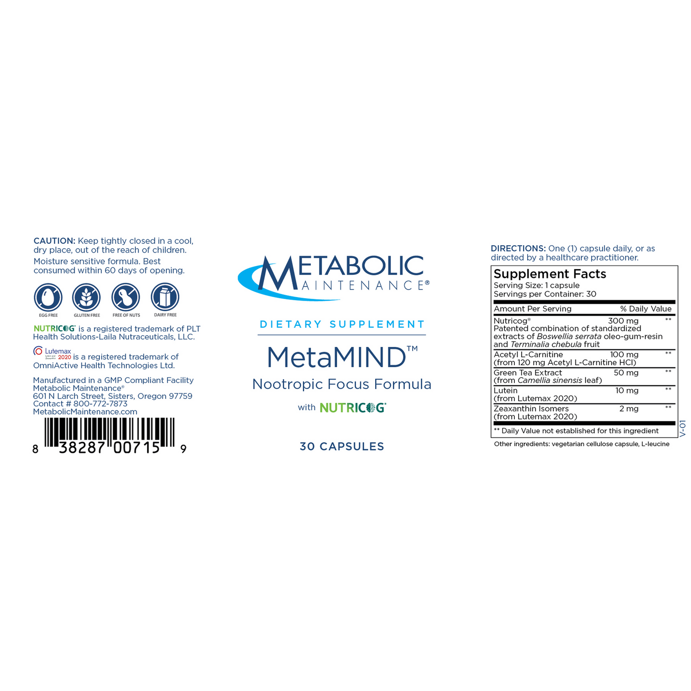MetaMIND 30 caps Curated Wellness