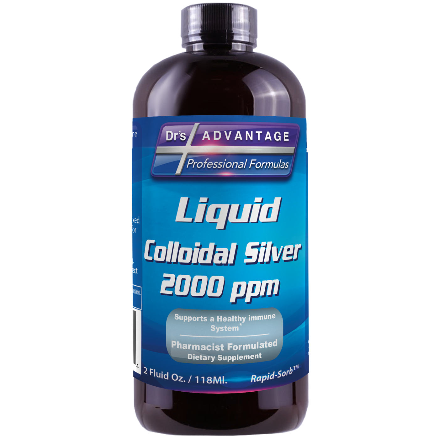 Liquid Colloidal Silver 2000 ppm 2 fl oz Curated Wellness