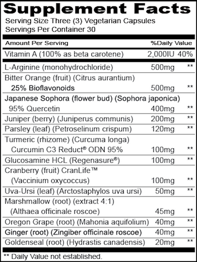 Urinary Tranquility 90 veg caps Curated Wellness