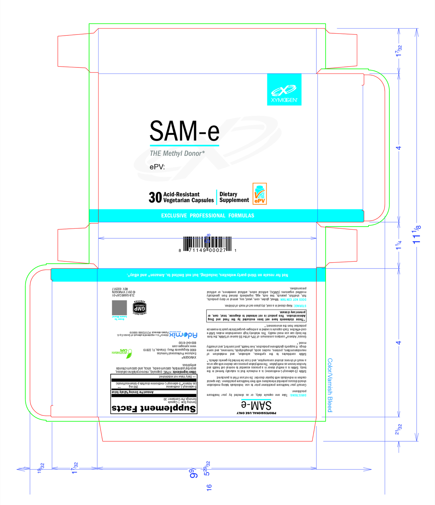 SAM-e 30 Capsules Curated Wellness