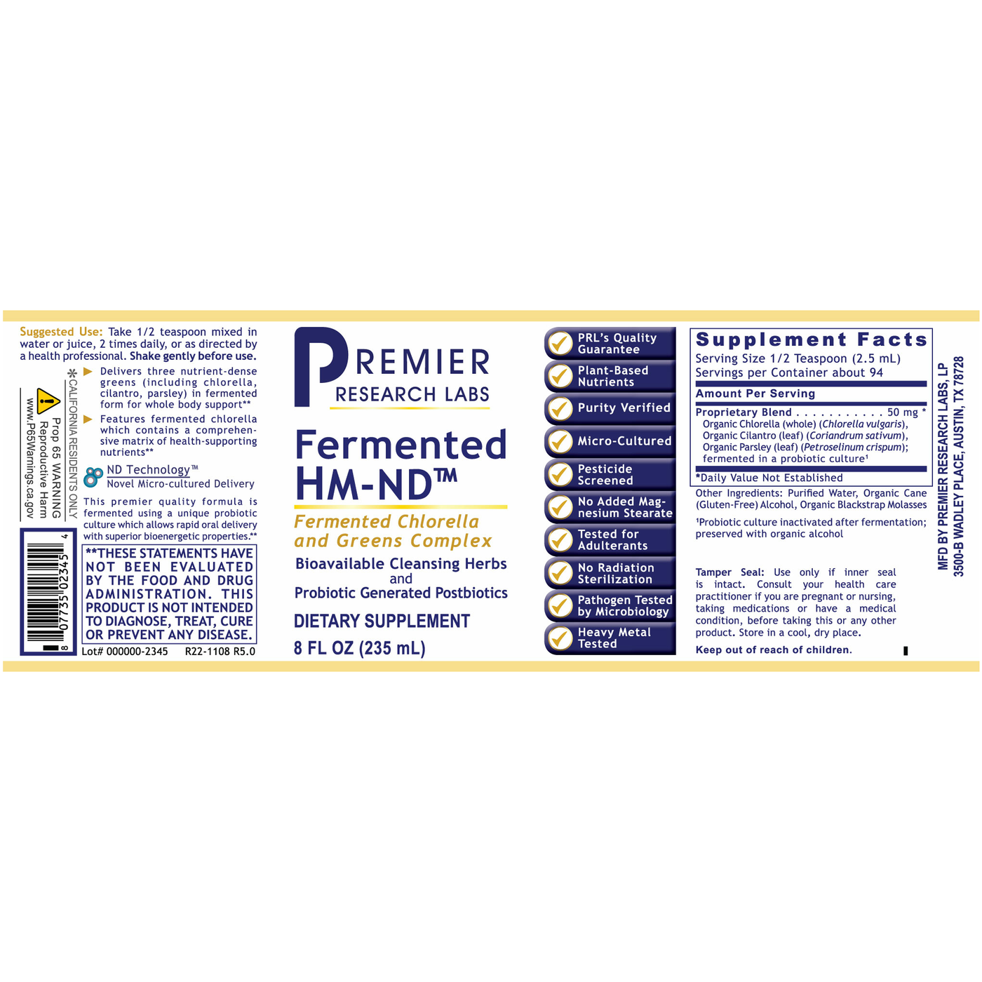 Fermented HM-ND Premier 8 fl oz Curated Wellness