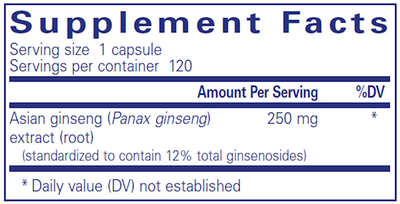 Panax Ginseng 250 mg  Curated Wellness