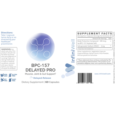 BPC-157 Delayed Pro - 500mcg 60c Curated Wellness