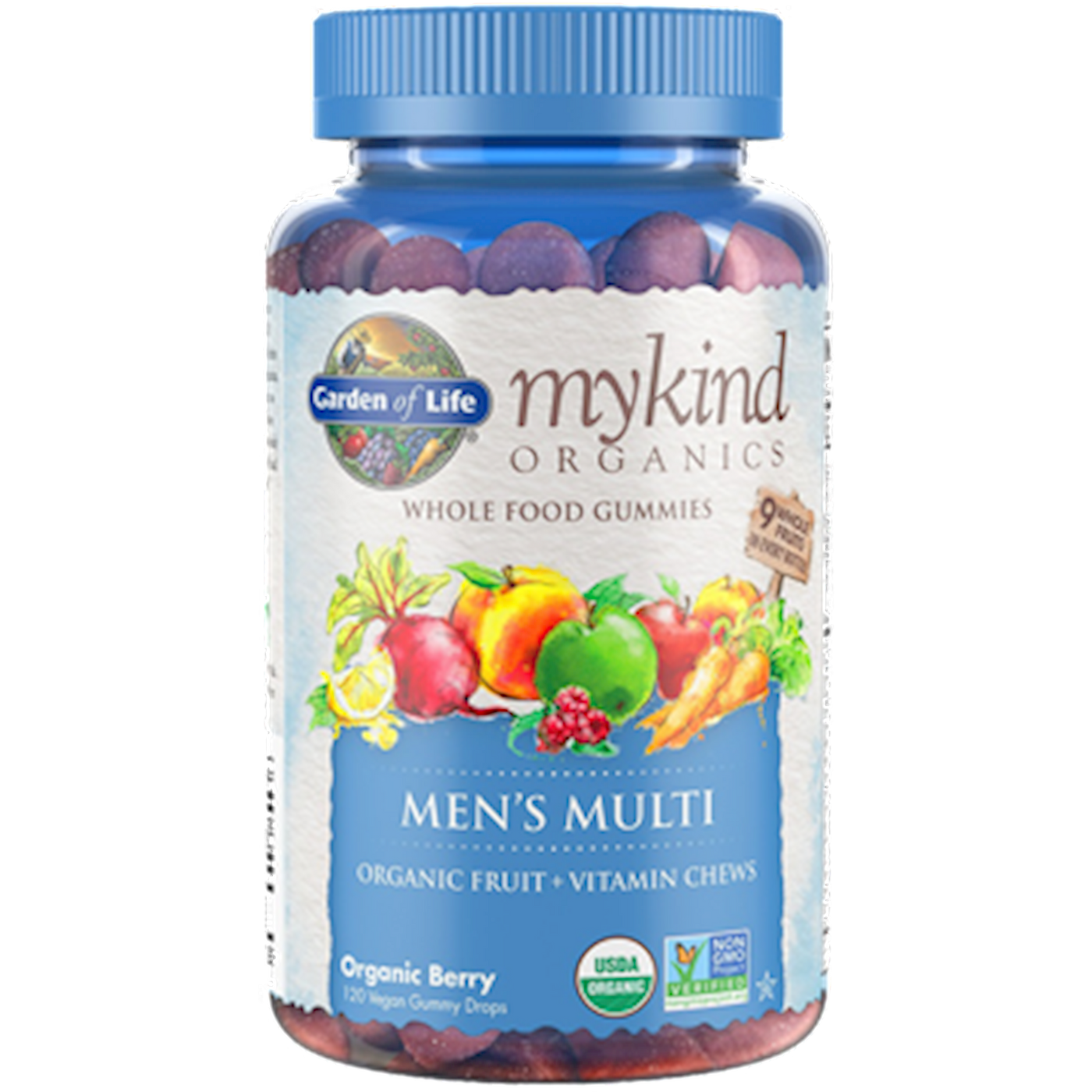 Mykind Men's Multi-Berry 120 Gummy Drops Curated Wellness