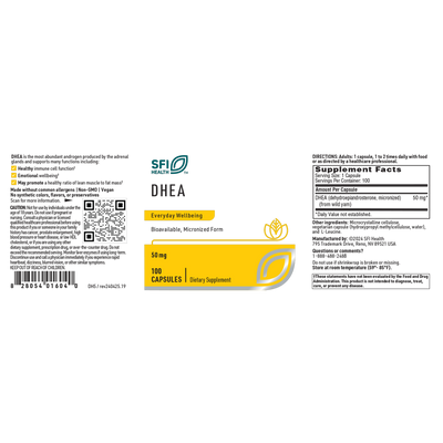 DHEA 50 mg 100 caps Curated Wellness