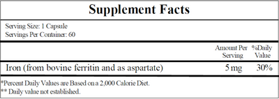 Ferritin 5 mg  Curated Wellness