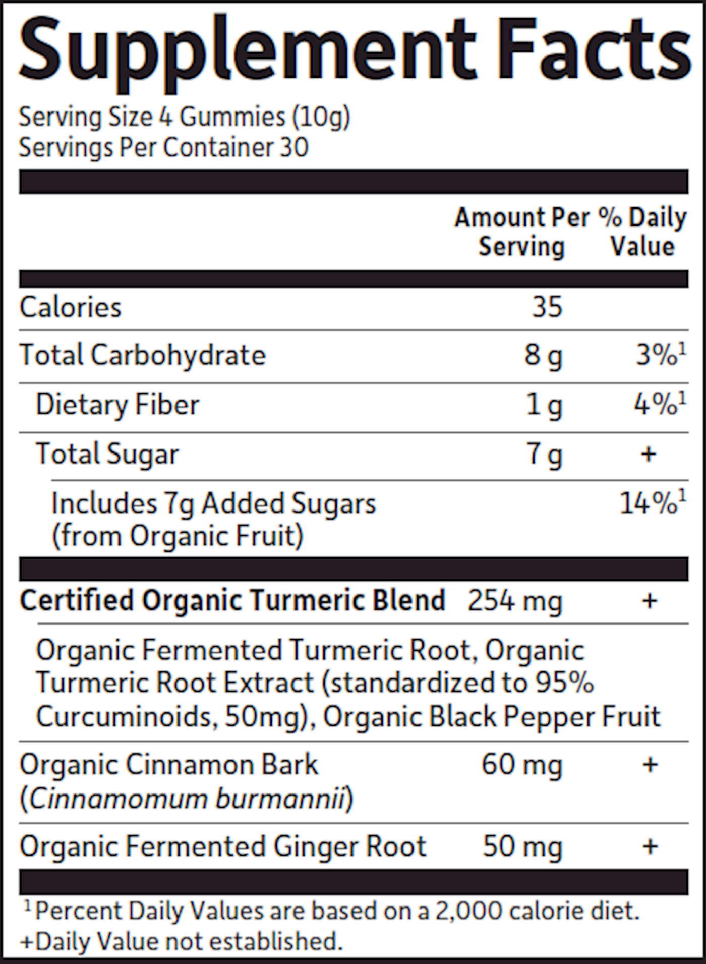 Turmeric Organic 120 gummies Curated Wellness