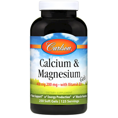 Calcium & Magnesium 250 gels Curated Wellness