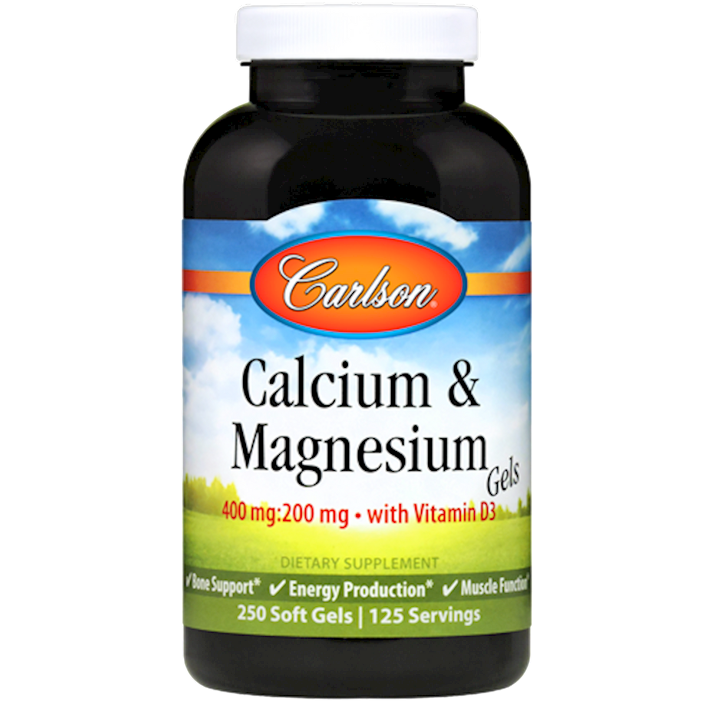 Calcium & Magnesium 250 gels Curated Wellness