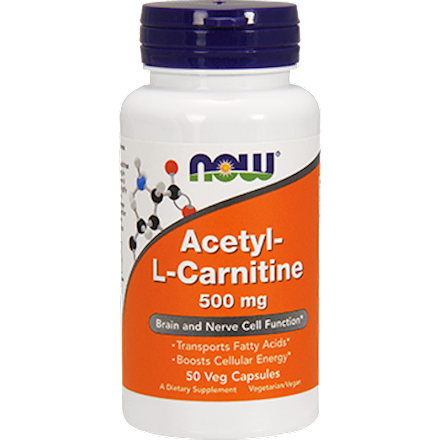 Acetyl-L Carnitine 500 mg 50 vcaps Curated Wellness