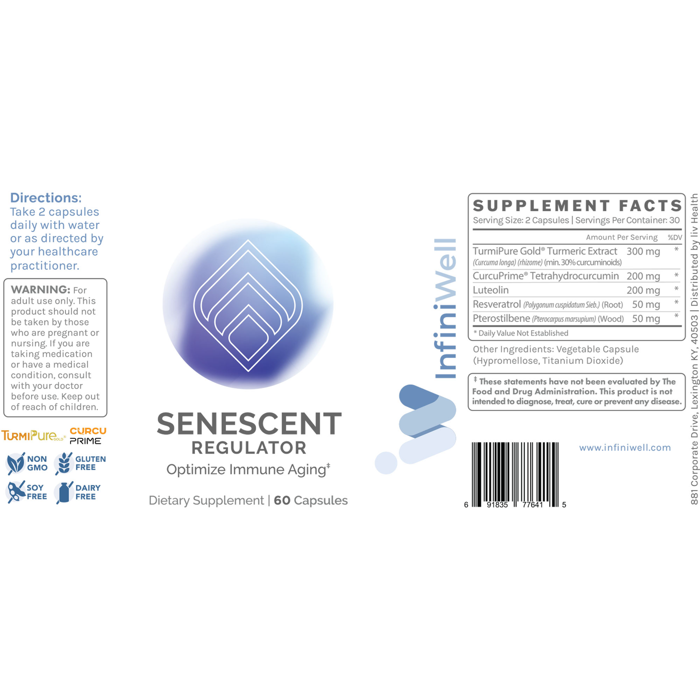 Senescent Regulator 60c Curated Wellness