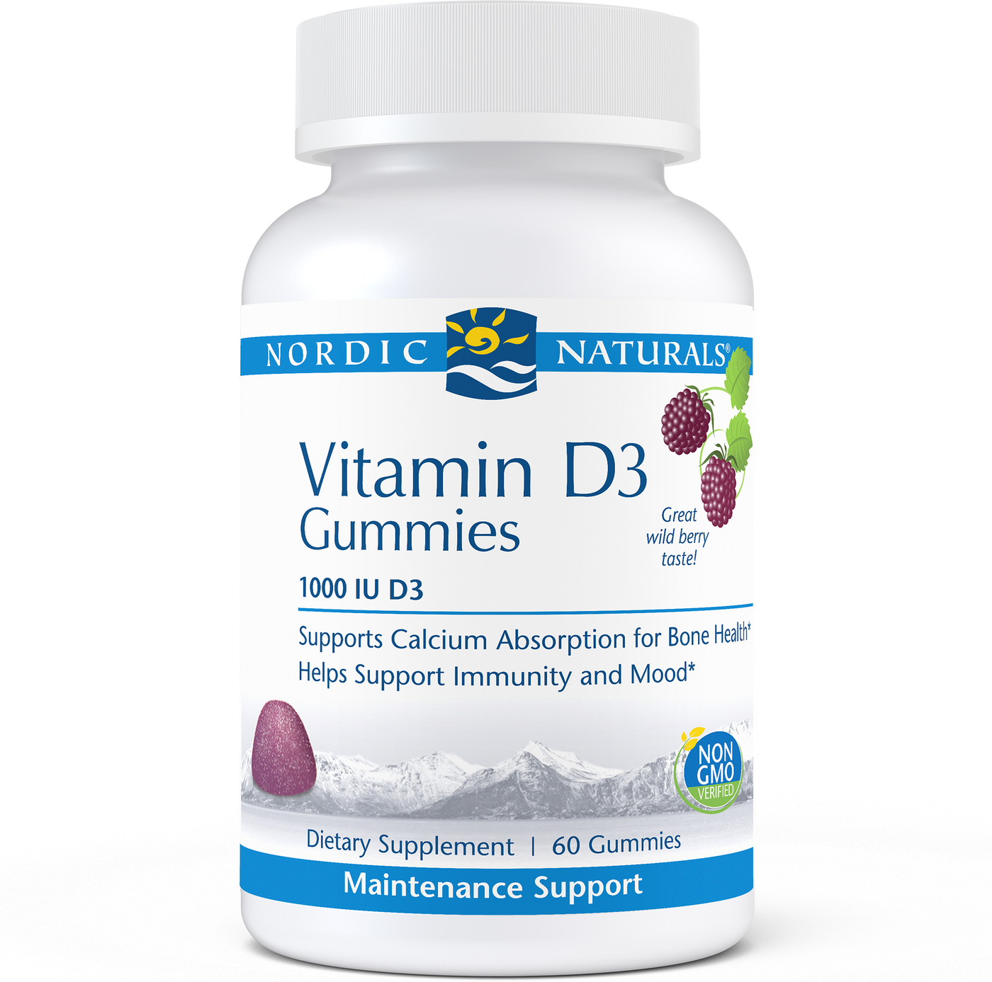 Vitamin D3 Gummy 60ct Curated Wellness