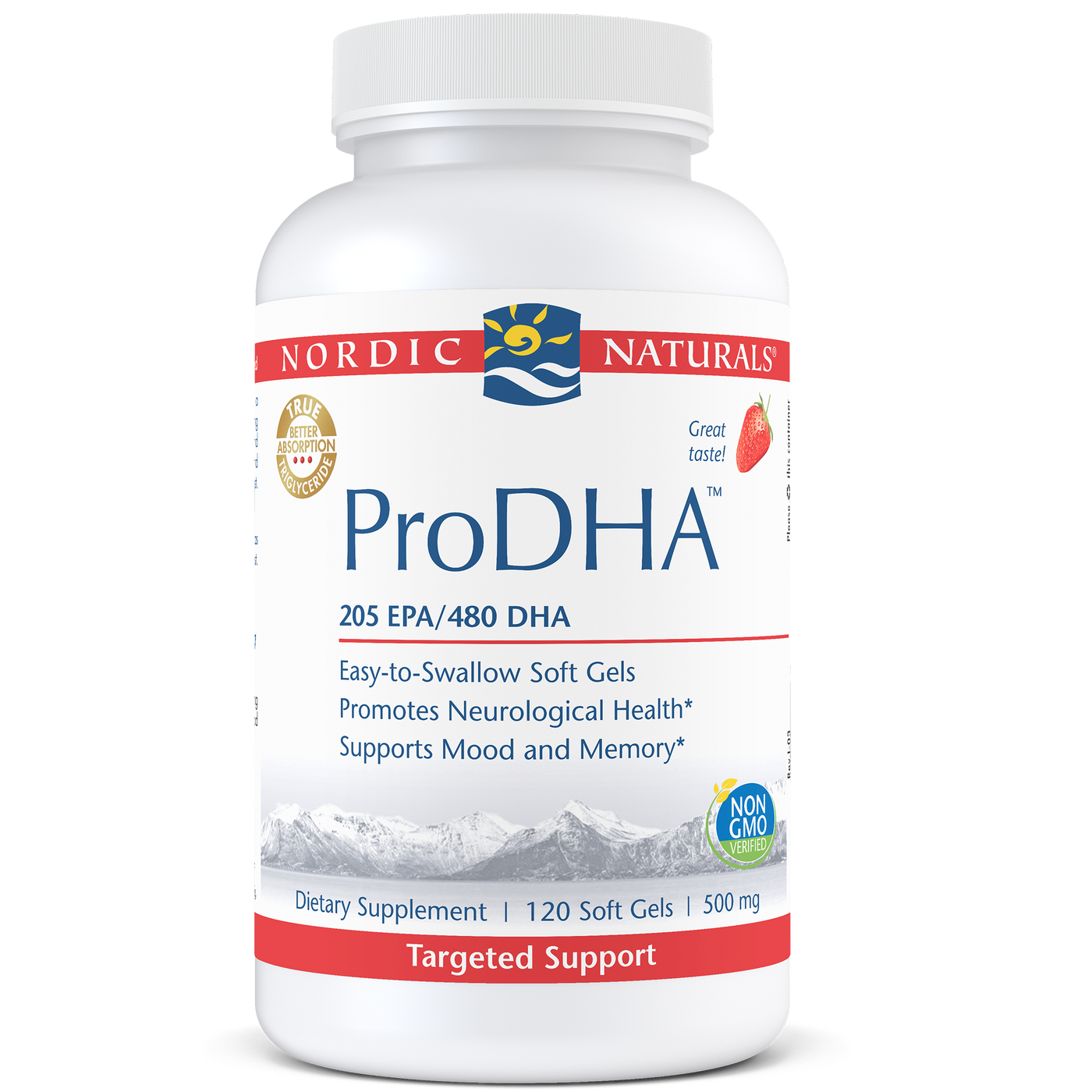 ProDHA Strawberry 500 mg 120 gels Curated Wellness